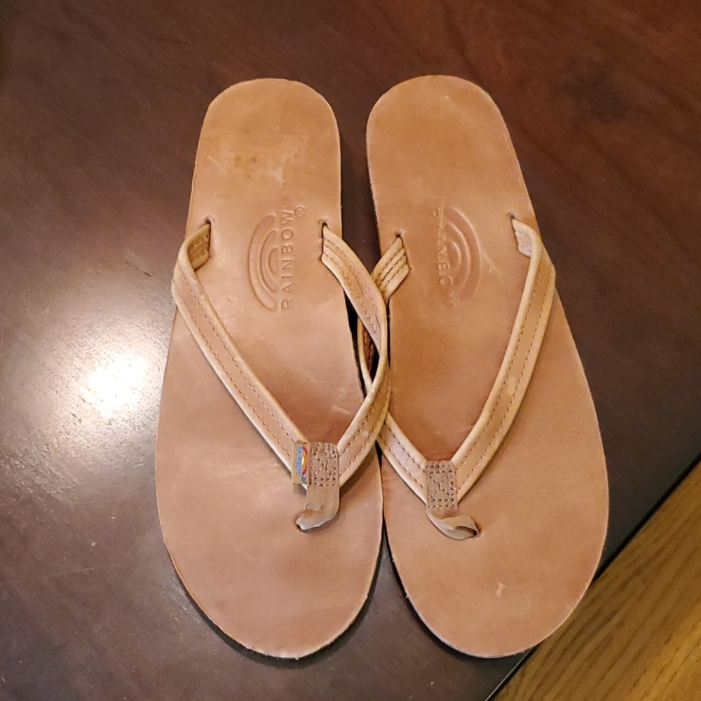 Womens rainbows flip flops